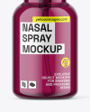 Colored Glass Nasal Spray Bottle Mockup