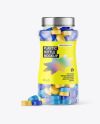 Plastic Bottle with Gummies Mockup Plastic Bottle with Gummies Mockup