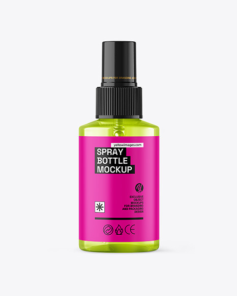 Clear Spray Bottle Mockup