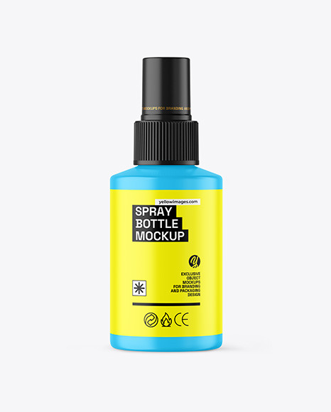 Matte Spray Bottle Mockup