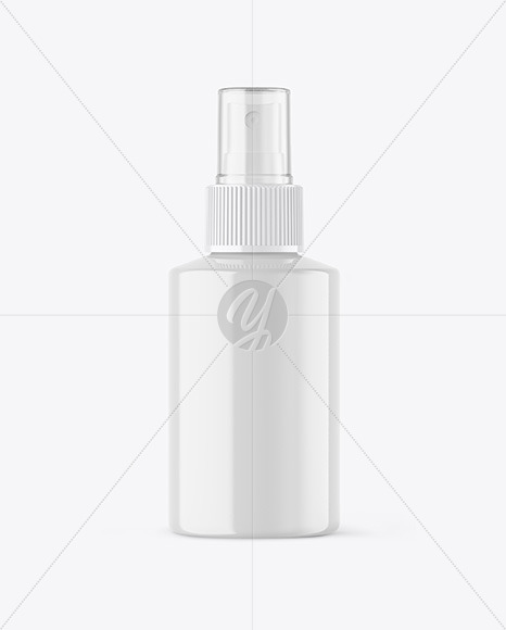 Glossy Spray Bottle Mockup