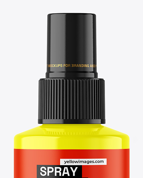 Glossy Spray Bottle Mockup