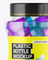 Plastic Bottle with Gummies Mockup