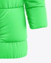 Woman's Oversize Down Jacket Mockup - Front View