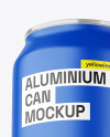 Aluminium Can With Matte Finish Mockup