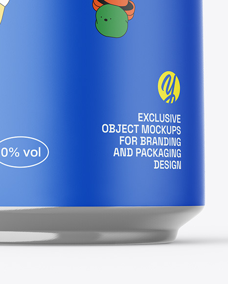 Aluminium Can With Matte Finish Mockup