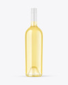 Clear Glass White Wine Bottle Mockup