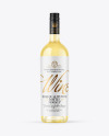 Clear Glass White Wine Bottle Mockup