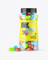 Plastic Bottle with Gummies Mockup