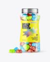 Plastic Bottle with Gummies Mockup