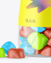 Plastic Bottle with Gummies Mockup