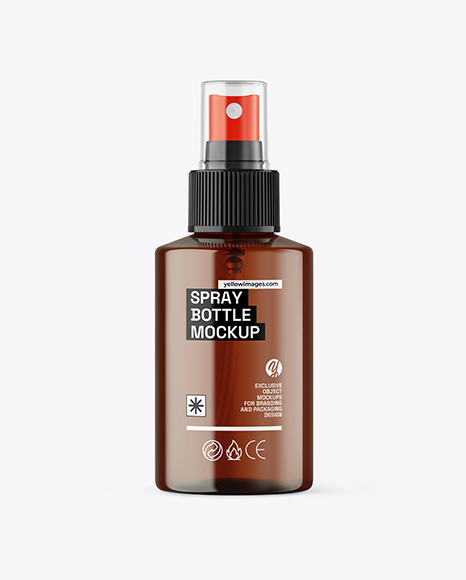 Amber Spray Bottle Mockup