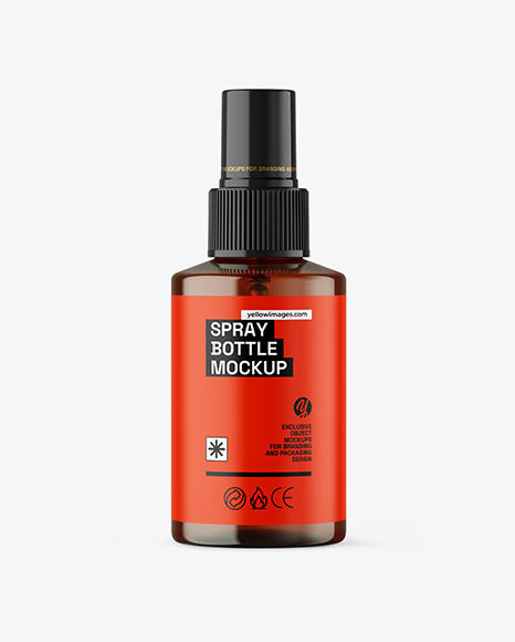 Amber Spray Bottle Mockup