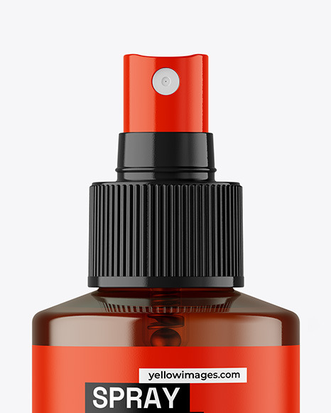 Amber Spray Bottle Mockup