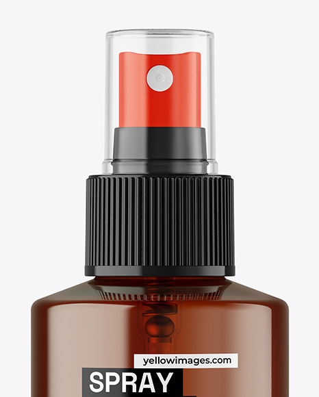 Amber Spray Bottle Mockup