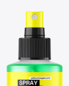 Frosted Plastic Spray Bottle with Color Liquid Mockup