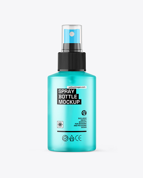 Frosted Plastic Spray Bottle Mockup Frosted Plastic Spray Bottle Mockup