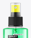 Clear Spray Bottle with Color Liquid Mockup