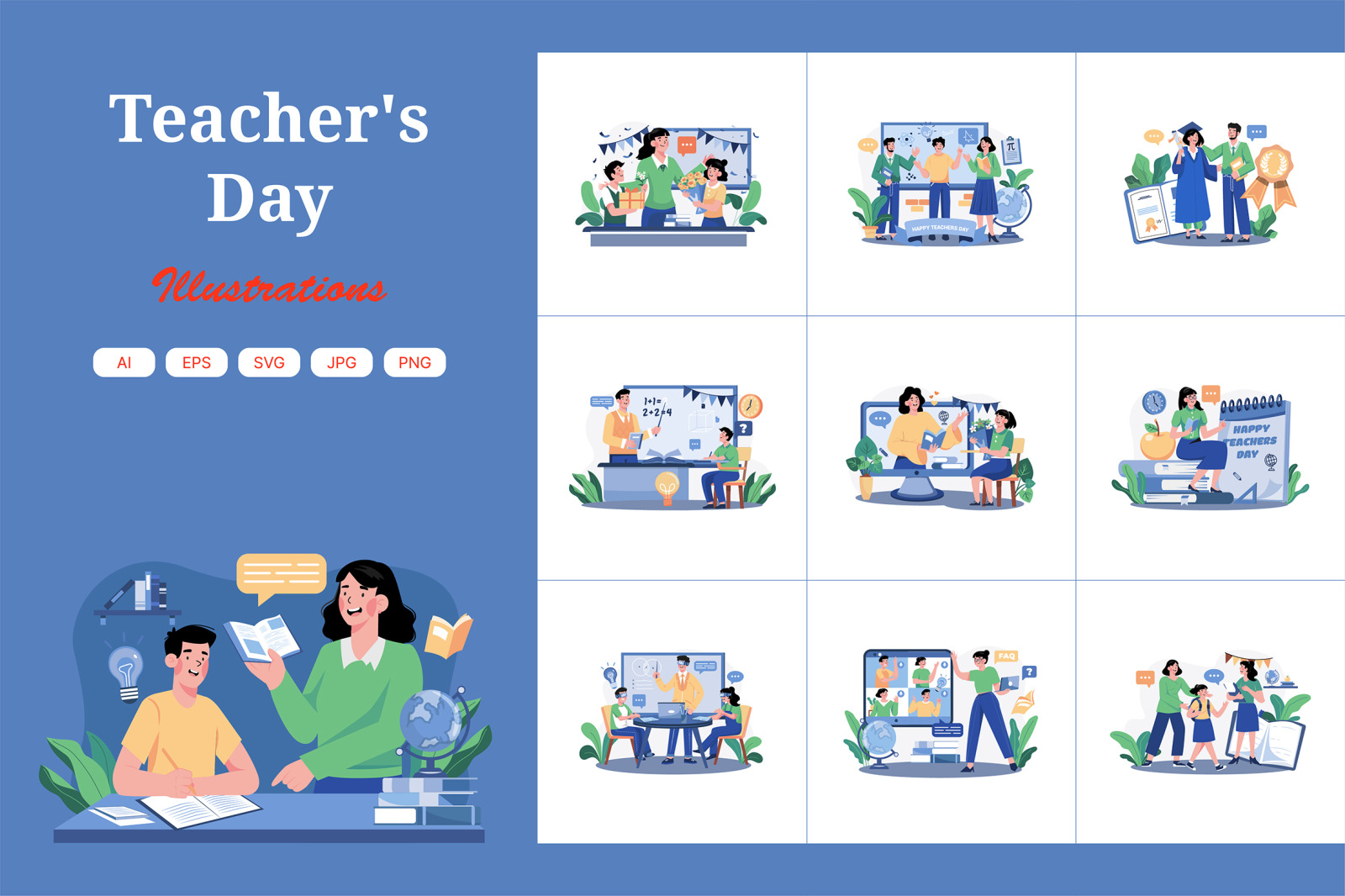 M602_Teacher&#039;s Day Illustration Pack