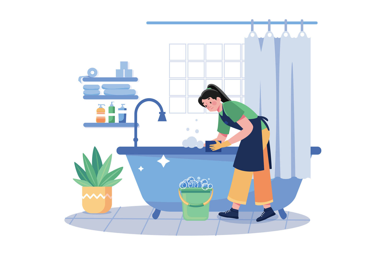 M606_Cleaning Services Illustration Pack