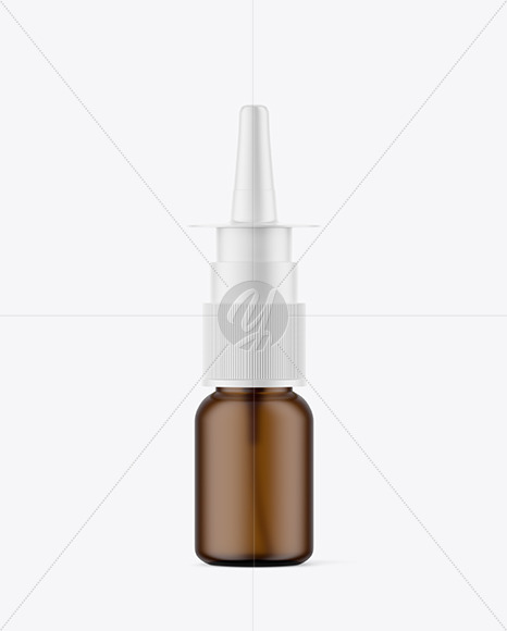 Forsted Amber Glass Nasal Spray Bottle Mockup