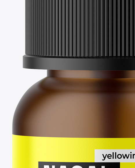 Forsted Amber Glass Nasal Spray Bottle Mockup