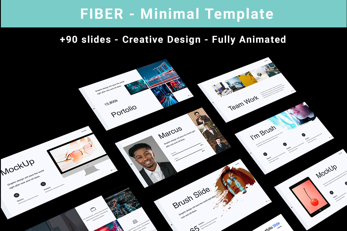 The Fiber - Creative &amp; Minimal Keynote Template