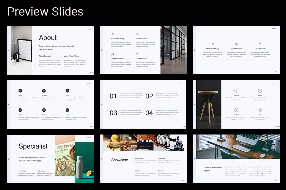 The Fiber - Creative &amp; Minimal Powerpoint Template