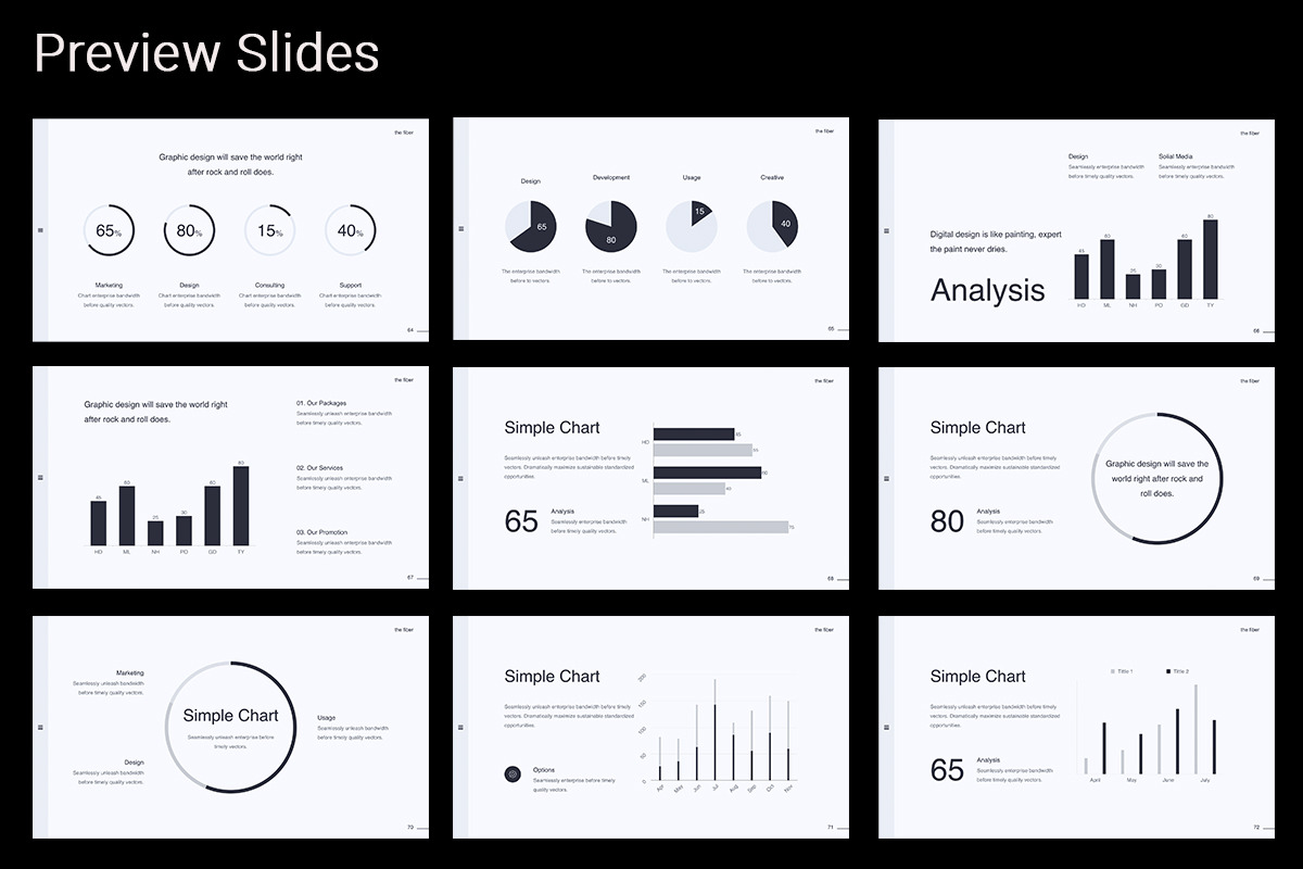 The Fiber - Creative &amp; Minimal Googleslide Template