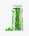 Plastic Bottle with Gummies Mockup