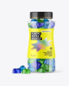 Plastic Bottle with Gummies Mockup