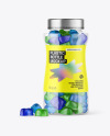 Plastic Bottle with Gummies Mockup