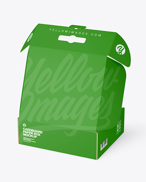 Opened Cardboard Mailing Box Mockup