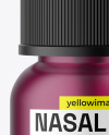 Frosted Colored Glass Nasal Spray Bottle Mockup