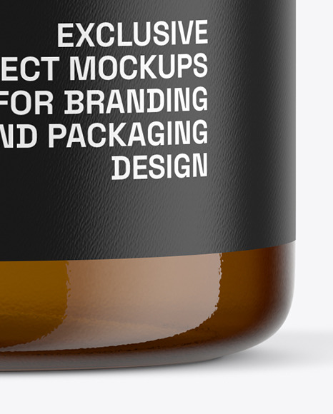 Amber Glass Dropper Bottle Mockup