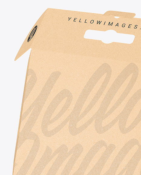 Opened Kraft Mailing Box Mockup