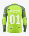 Goalkeeper Long Sleeve T-Shirt Mockup - Back View