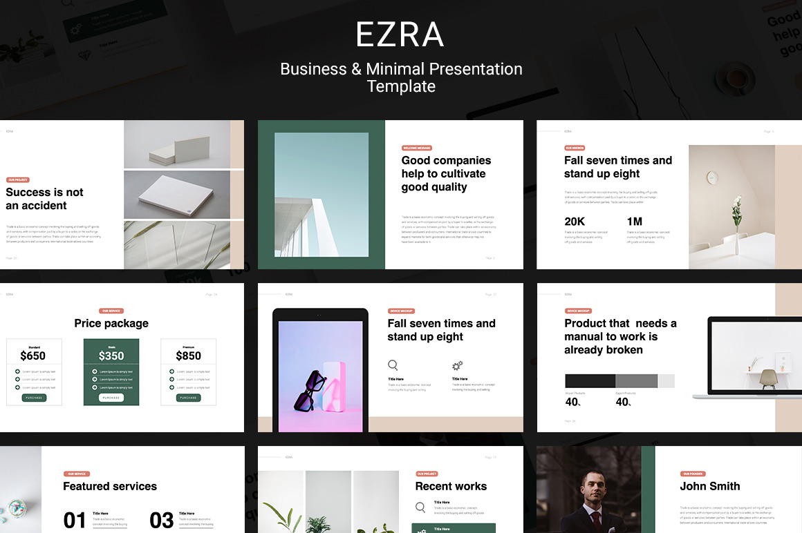 EZRA Business Keynote Template