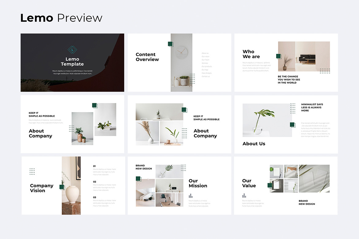 LEMO Minimal Google slide Template