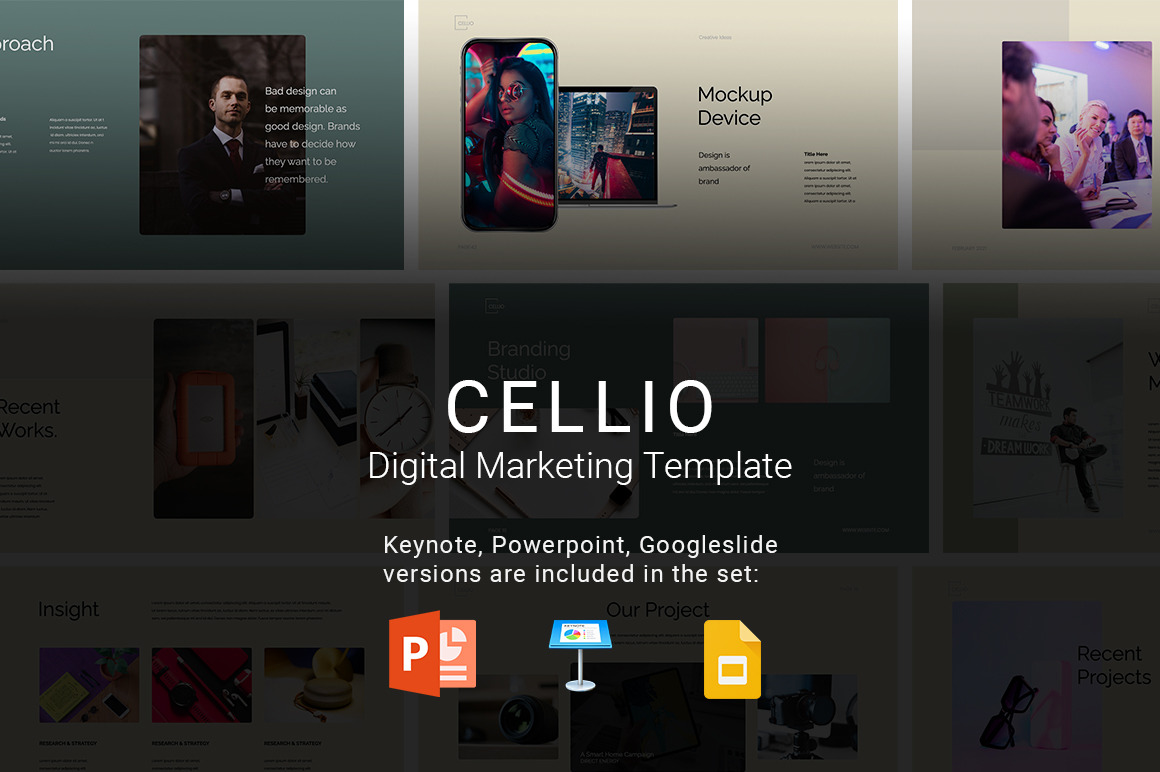 Cellio Digital Marketing Google slide Template