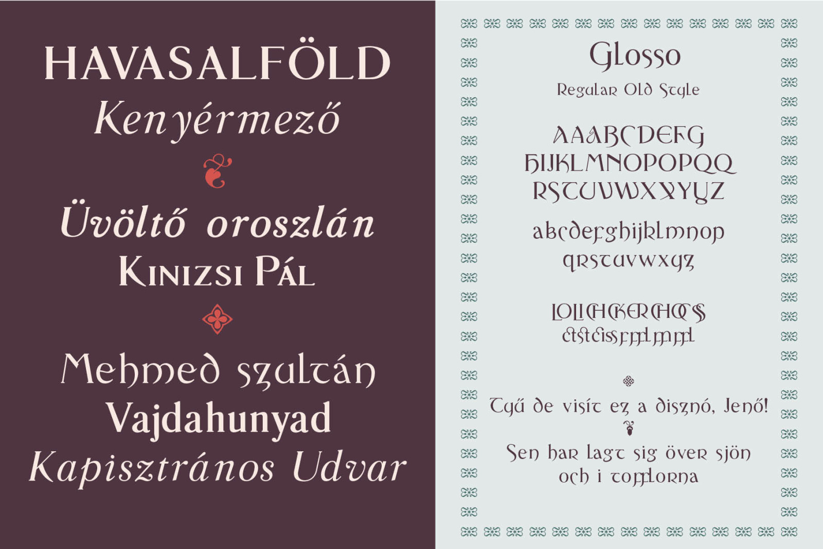 Glosso Typeface Family Glosso Typeface Family