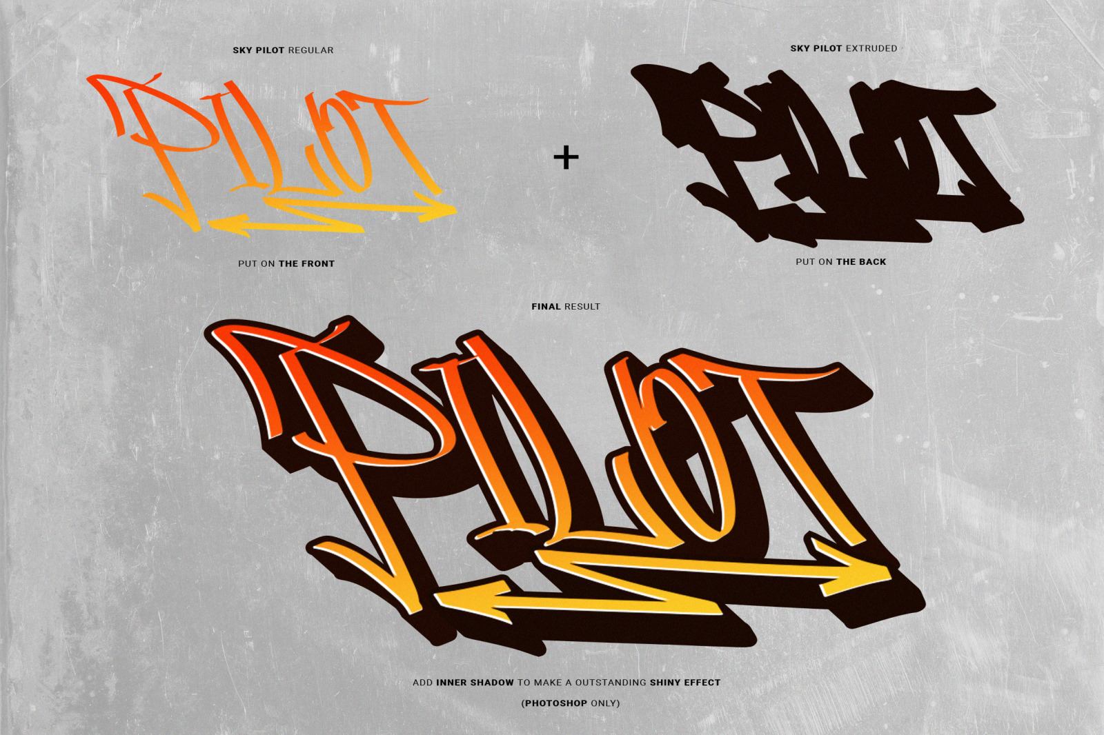 Skypilot | Layered Graffiti Font