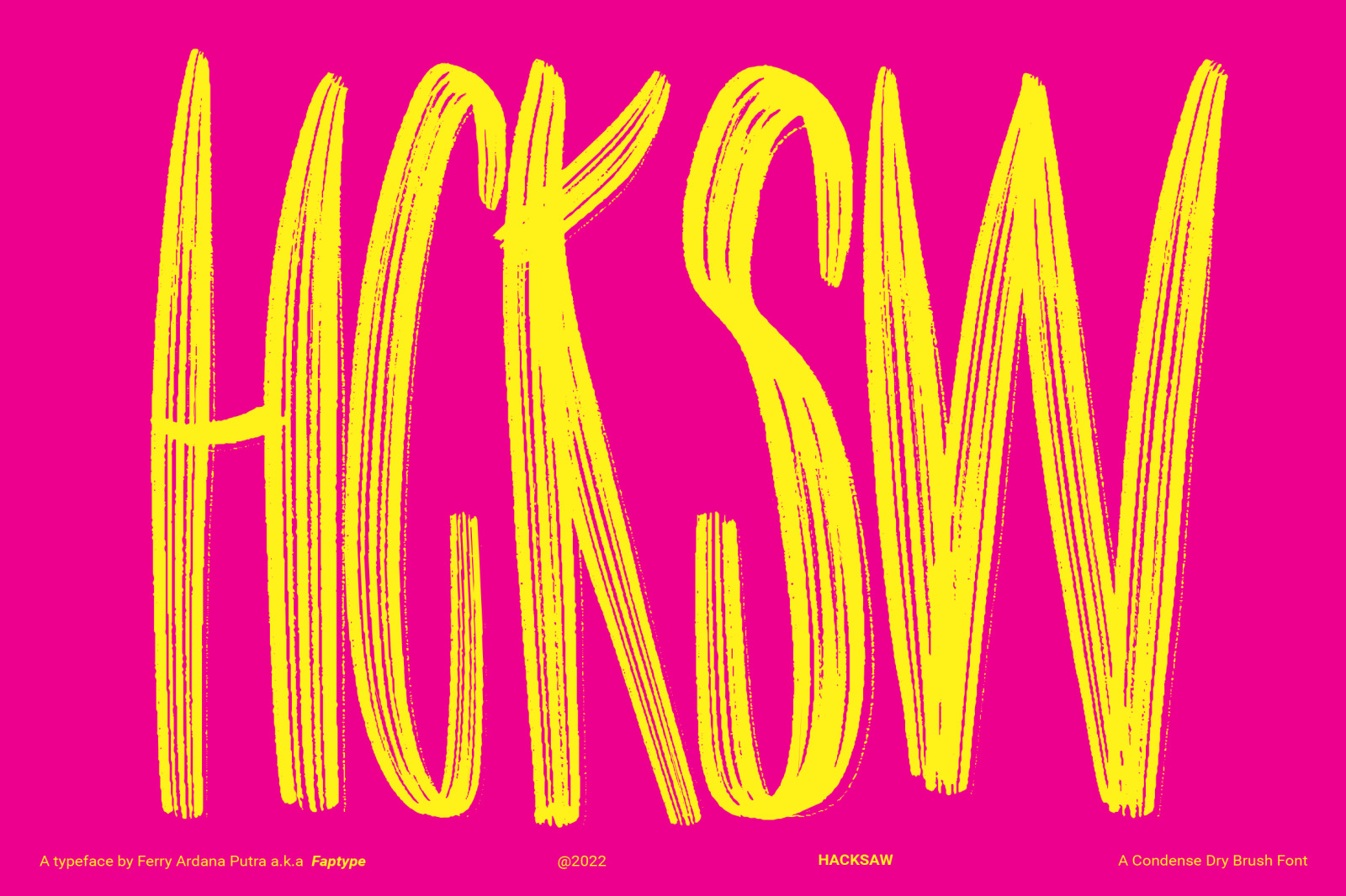 Hacksaw | Condensed Dry Brush Font