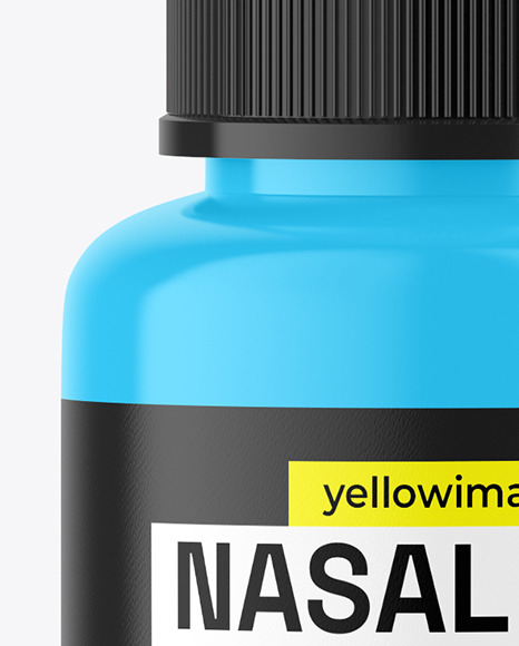 Glossy Nasal Spray Bottle Mockup