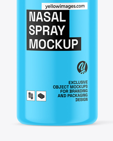 Glossy Nasal Spray Bottle Mockup