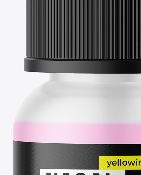 Matte Transparent Plastic Nasal Spray Bottle Mockup