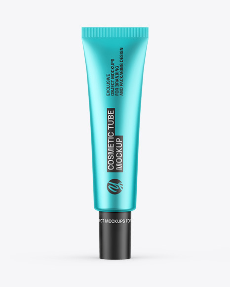 Matte Metallic Cosmetic Tube Mockup - Hand soap bottle