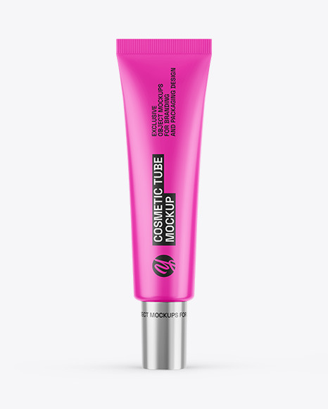 Glossy Cosmetic Tube Mockup