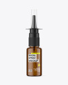 Amber Glass Nasal Spray Bottle Mockup