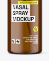 Amber Glass Nasal Spray Bottle Mockup